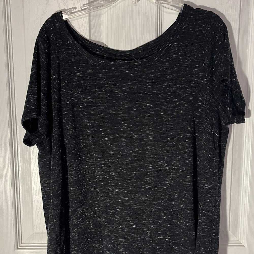Dark Grey Short Sleeve Athleisure Top